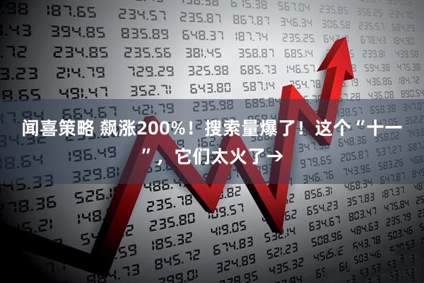 聞喜策略 飆漲200%！搜索量爆了！這個(gè)“十一”，它們太火了→